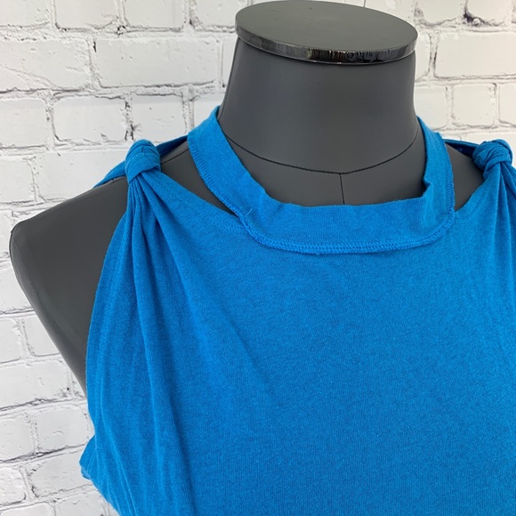 SOLD | Free People Lapis Solid Side Knot Tie Tank - Picture 2 of 4
